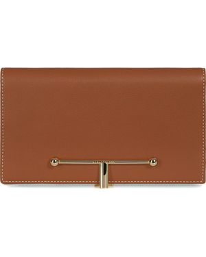 Strathberry Large Melville Street Leather Wallet - Brown