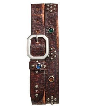 Ralph Lauren Rasco Studded Leather Belt - Brown