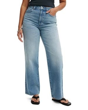 Cotton On Curvy '91 High Waist Straight Leg Jeans - Blue
