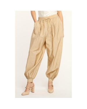 Cinq À Sept Verne Barrel Leg Pants - Natural