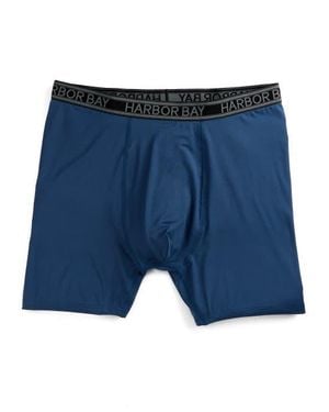 Harbor Bay by DXL Big & Tall Cooling Performance 5 Inch Boxer Briefs V4 - Blue