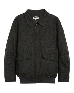 ShuShu/Tong Ruched Sleeve Down Bomber Jacket - Black