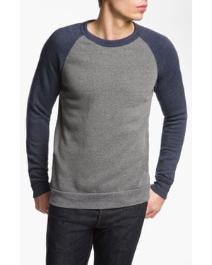 Alternative Apparel 'The Champ' Trim Fit Colorblock Sweatshirt - Gray