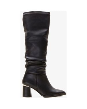 Prologue Shoes Vianella Block Heel Knee High Boot - Black