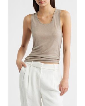 ARTLESS FOREVER Benny Scoop Neck Tank - White