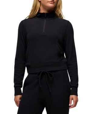 Prana Willow West Crop Half-Zip Sweatshirt - Black