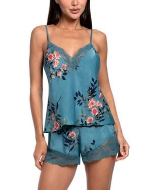 In Bloom Carlie Cami Short Pajamas - Blue