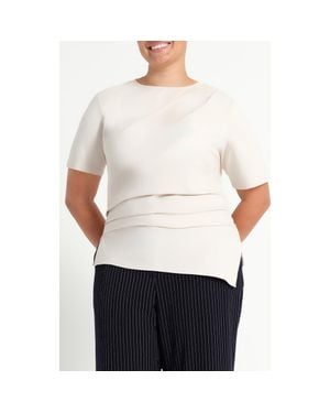 Estelle Sasha Short Sleeve Top - White