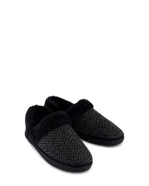TOMS Oslo Faux-Fur Lined Convertible Slipper - Black