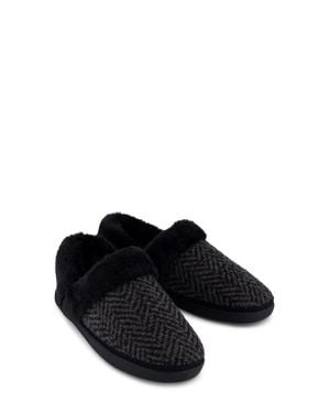 TOMS Oslo Faux-Fur Lined Convertible Slipper - Black