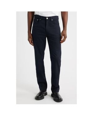 FRAME Modern Straight Leg Five-Pocket Twill Pants - Blue