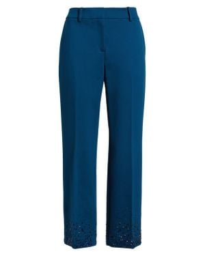Anne Klein Crop Flare Pants - Blue