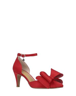 J. Reneé Pammie Ankle Strap Bow Pump - Red