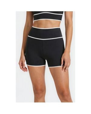 Calypsa Swim Shorts Two-Toned Collection - Black