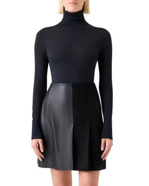 Akris Fine Gauge Cashmere & Silk Turtleneck Sweater - Black