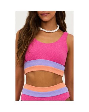 Beach Riot Mackenzie Colorblock Bikini Top - Pink