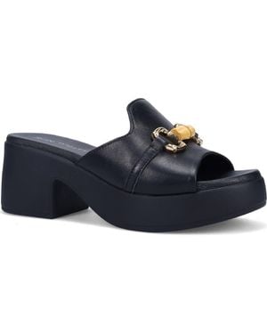 Ron White Gwyna Platform Slide Sandal - Blue