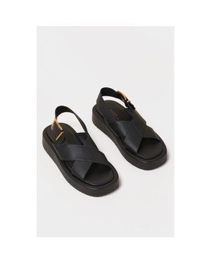 Charlotte Stone Anto Slingback Flatform Sandal - Black