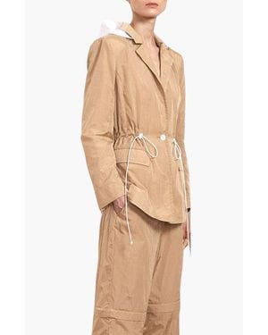 CAALO Water Resistant Travel Blazer - Natural