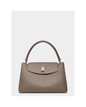 Bally Lock Me Top Handle Bag - Brown
