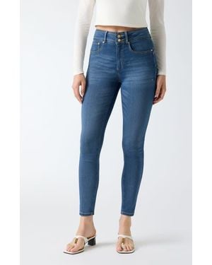 Guess Shape Up Ankle Skinny Jeans - Blue