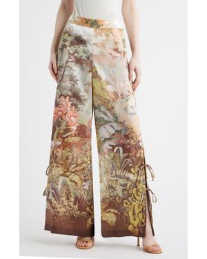 Kobi Halperin Helena Tie Hem Wide Leg Pants - Natural