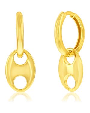 Donatello Gian Sterling Fancy Puffed Earrings - Yellow