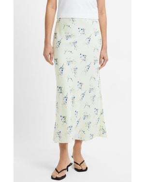 French Connection Harper Fleur Floral Bias Cut Midi Skirt - Multicolor