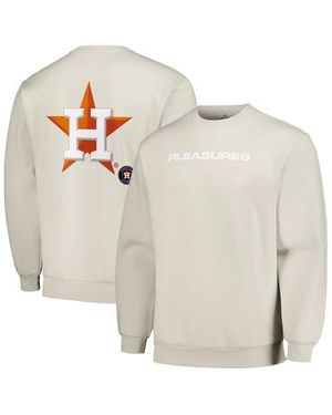 Pleasures Houston Astros Ballpark Pullover Sweatshirt - White