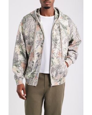 Obey Gothic Camo Full Zip Hoodie - Natural