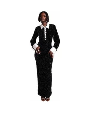 Ofuure Rei Sequin Maxi Dress - Black