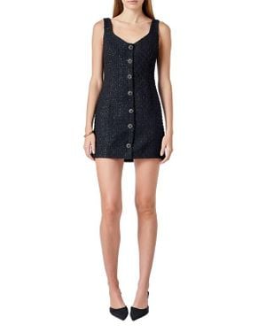 Endless Rose Sequin Tweed Minidress - Black