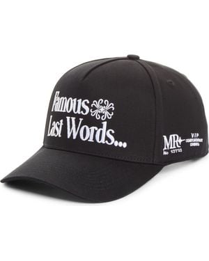 MIDNIGHT RODEO Famous Last Words Snapback Baseball Cap - Black
