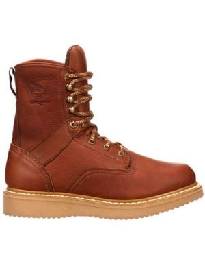 Georgia Boot Slip Resistant Padded Wedge Work Boot - Brown