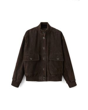 Mango Suede Jacket - Black