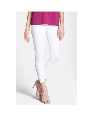 Hue Ankle Zip Skimmer Leggings - White