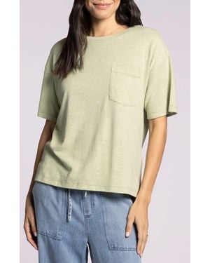 Thread & Supply Kay Oversize Linen Blend T-Shirt - Natural