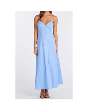 Bishop + Young Adria Poplin Button Front Dress - Blue