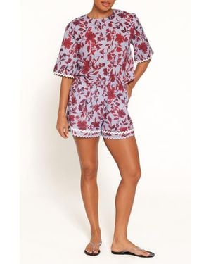 Petal & Pup Hilde Two-Piece Short Set - Red