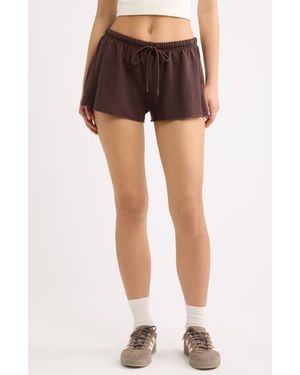 BP. Narrow Drawstring Sweat Shorts - Black