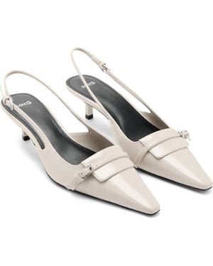Mango Slingback Kitten Heel Pump - Metallic