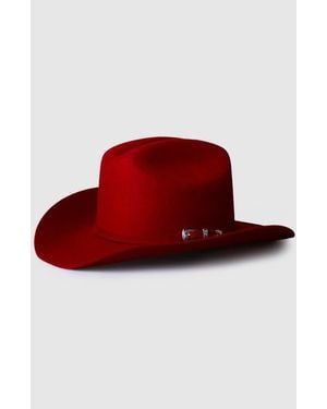 Manuela The Roamer Wool Western Cowboy Hat - Red