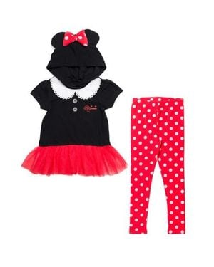 Disney Minnie Mouse Cosplay 2-Piece Hooded Tee And Leggings Set - Red