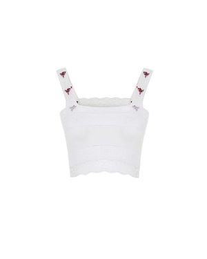 Pcfg The Broderie Anglaise Edit Lace Panel Bra - White