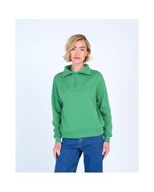 Kettlewell 1/4 Zip Soft Feel Sweatshirt - Green