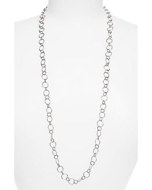 Armenta New World Hammered Chain Necklace - White
