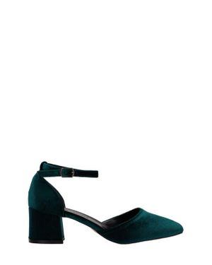 Forever & Always Shoes Marcelle Low Block Heel Pumps - Black
