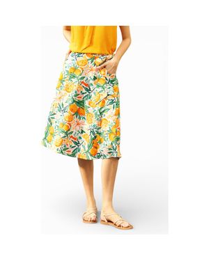 ModCloth Market Day Wrap Skirt - Yellow