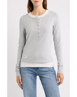 Rowing Blazers Layered Henley T-Shirt - Gray