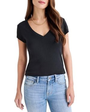 Splendid Faye V-neck Tee - Black